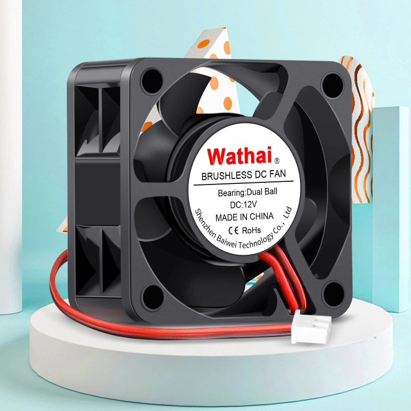 Wathai 40mm x 20mm 12V Dual Ball Bearing DC Brushless Cooling Fan for 12 Volt PSU Replacment, DIY Small Electronic Equipment Cooling - Image 5